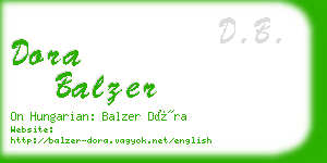 dora balzer business card